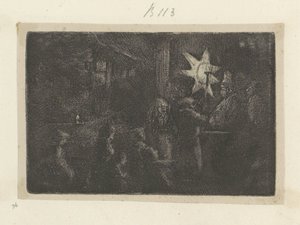 Epiphany: noční kousek Recueil de quatre-vingt-cinq estampes originales (název série) od Rembrandt van Rijn