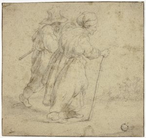Starší selský pár od Rembrandt van Rijn
