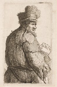 Starý muž při pohledu zezadu od Rembrandt van Rijn