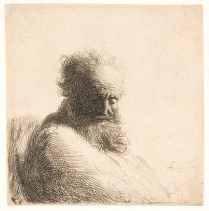 Starý vousatý muž. poprsí od Rembrandt van Rijn
