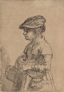 Dívka s košíkem, c. 1642. od Rembrandt van Rijn