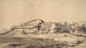 Skupina zemědělských budov, ca. 1648-52. od Rembrandt van Rijn