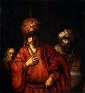 Haman uznává svůj osud David a Uriáš, 1665. od Rembrandt van Rijn