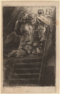 Jakubův žebřík od Rembrandt van Rijn