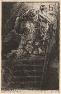 Jakubův žebřík od Rembrandt van Rijn