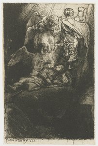 Jakubův žebřík od Rembrandt van Rijn