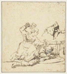 Jaël zabije Sisera od Rembrandt van Rijn