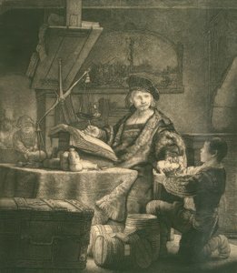 Jan Uijtenbogaert, známý jako zlatý vážeč od Rembrandt van Rijn