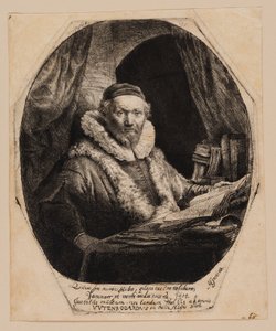 Jan Uytenbogaert, kazatel remonstrantů od Rembrandt van Rijn