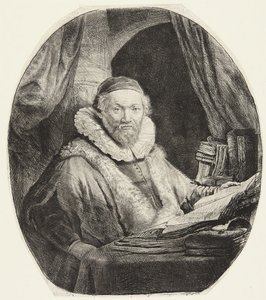 Jan Uytenbogaert, kazatel remonstrantů od Rembrandt van Rijn