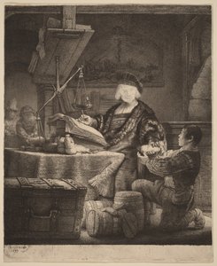 Jan Uytenbogaert, „Váha na zlato“ od Rembrandt van Rijn