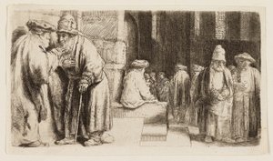 Židé v synagoze od Rembrandt van Rijn