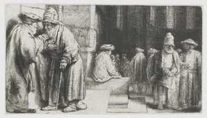 Židé v synagoze od Rembrandt van Rijn