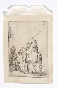 Jezdec v turbanu na koni od Rembrandt van Rijn