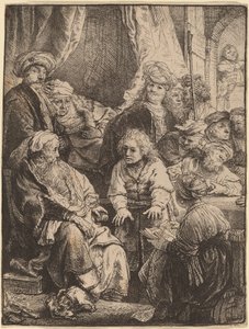Joseph vyprávějící své sny od Rembrandt van Rijn
