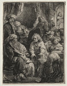 Joseph vyprávějící své sny od Rembrandt van Rijn