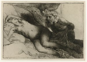 Jupiter a Antiope Jupiter a Antiope: větší deska od Rembrandt van Rijn