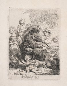 Žena, která smaží placky od Rembrandt van Rijn