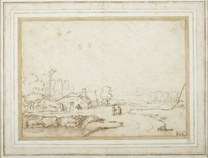 Krajina s částí rybníka od Rembrandt van Rijn
