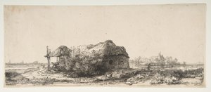 Krajina s chalupou a seníkem, 1641. od Rembrandt van Rijn