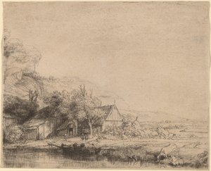Krajina s krávou od Rembrandt van Rijn