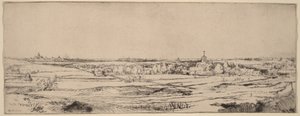 Krajina s výhledem na Haarlem (Pole zlatníků) od Rembrandt van Rijn