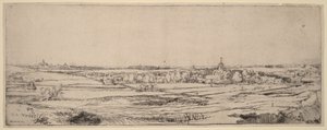 Krajina s výhledem na Haarlem (Pole zlatníků) od Rembrandt van Rijn