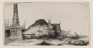 Krajina s obeliskem od Rembrandt van Rijn
