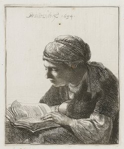 Lesende. 1634 od Rembrandt van Rijn