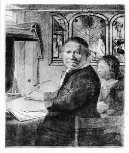 Lieven Willemsz van Coppenol, kolem 1658 (lept) od Rembrandt van Rijn