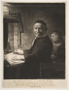 Lieven Willemsz van Coppenol se svým vnukem, asi 1658. od Rembrandt van Rijn