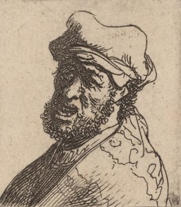 Muž křičí, tři čtvrtiny vlevo, c. 16301631. od Rembrandt van Rijn