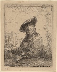 Muž v altánku od Rembrandt van Rijn