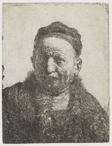 Muž v těsné čepici: poprsí (umělcův otec?) od Rembrandt van Rijn