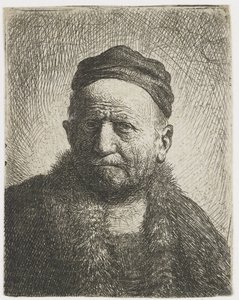 Muž v těsné čepici: poprsí (umělcův otec?) od Rembrandt van Rijn