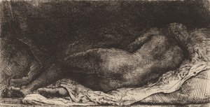 Negress vleže, 1658. od Rembrandt van Rijn