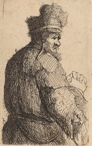 Starý muž při pohledu zezadu, z profilu doprava, c. 1631. od Rembrandt van Rijn