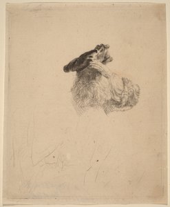Starý muž, který si rukou zakrývá oči od Rembrandt van Rijn