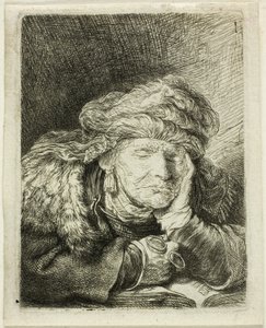 Stará žena spící od Rembrandt van Rijn