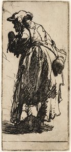 Stará žebračka s tykví, kolem 1629. od Rembrandt van Rijn