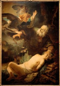 Obětujte Izáka od Rembrandt van Rijn