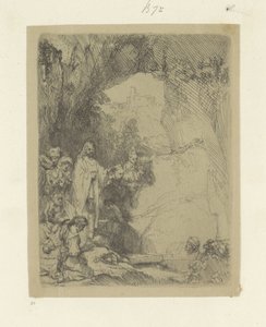 Opwekking van Lazarus: malý plat Kolekce osmdesáti pěti původních tisků (název série) od Rembrandt van Rijn