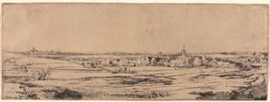 Panorama u Bloemendaalu s panstvím Saxenburg (Zlaté pole) od Rembrandt van Rijn