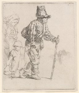 Selská rodina na trampu od Rembrandt van Rijn