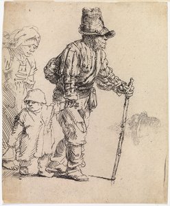 Rolnická rodina na toulkách od Rembrandt van Rijn