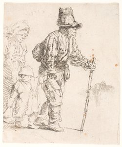 Rolnická rodina na toulkách od Rembrandt van Rijn
