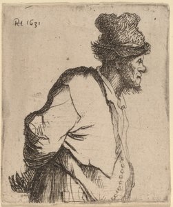 Rolník s rukama za zády od Rembrandt van Rijn
