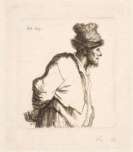 Rolník s rukama za zády od Rembrandt van Rijn