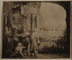 Petra a Jana u brány chrámu od Rembrandt van Rijn