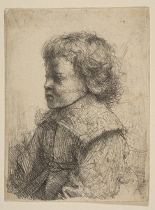 Portrét chlapce, v profilu, 1641. od Rembrandt van Rijn